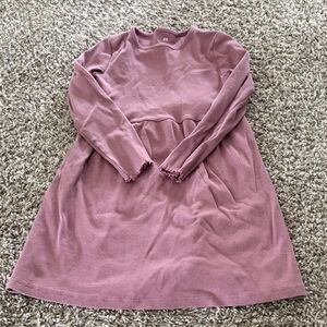 Toddler girl long sleeve casual dress fits 5/6T purple/mauve color